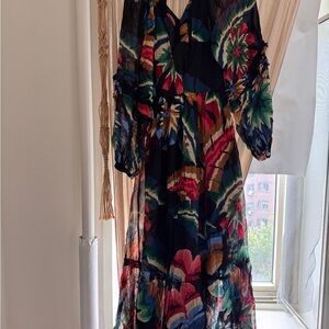 FARM Rio Vibrant Long Sleeve Dress